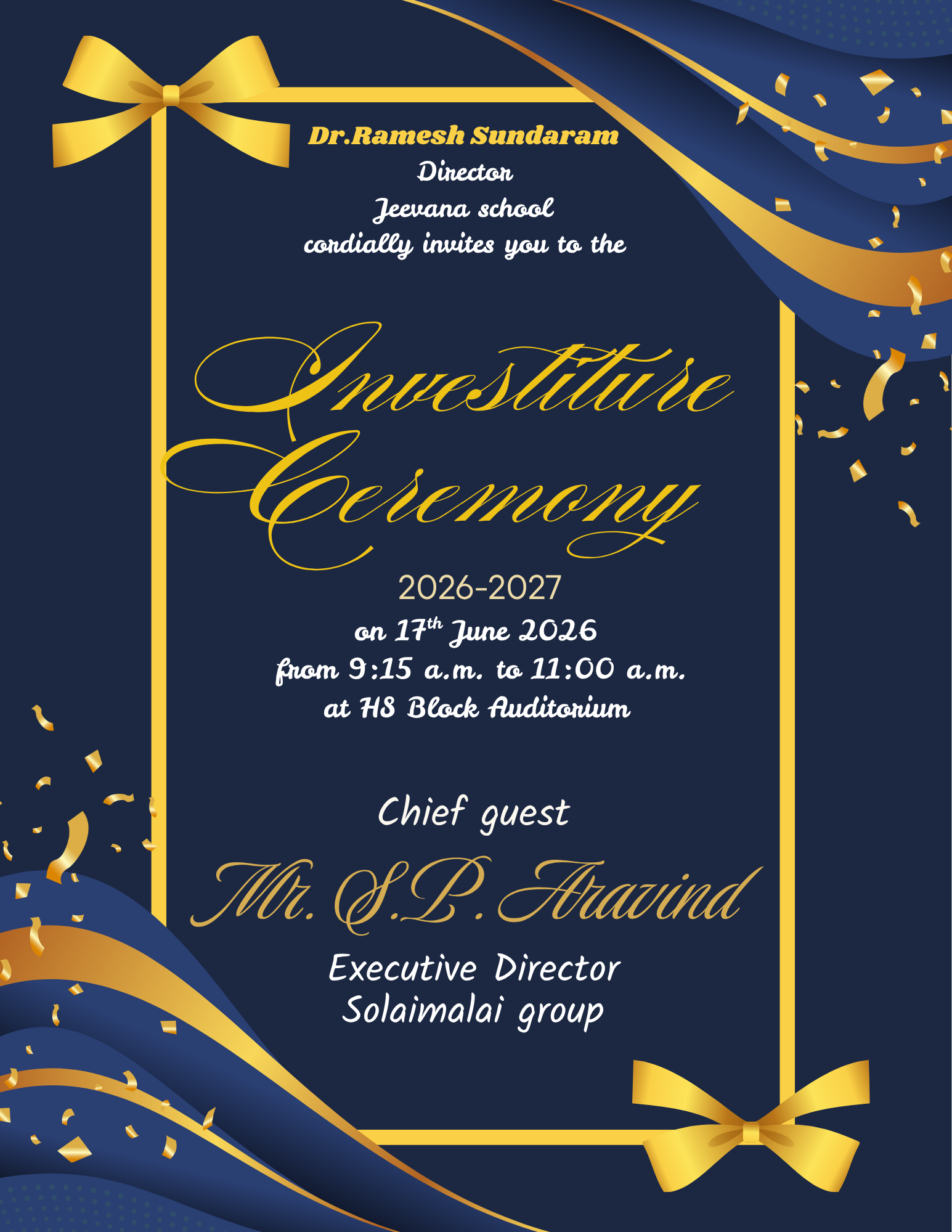 INVESTITURE CEREMONY 2026